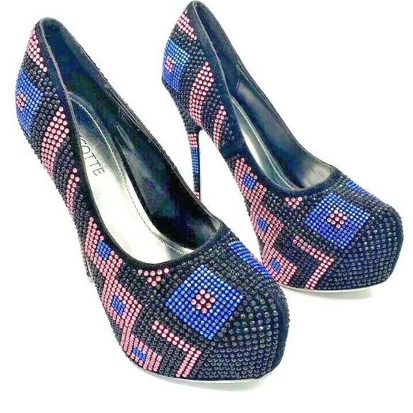 Mascotte Platform Stiletto Heels Multicolour Studs - Picture 3 of 12